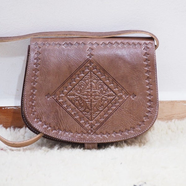 Moroccan Leather Bag Boho Crossbody Bag,handmade genuine leather Shoulder Bag, Authentic Leather bag,gift for her