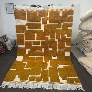 Handmade Beni Ourain Moroccan Rug: 8x10 Custom Berber Wool Rug