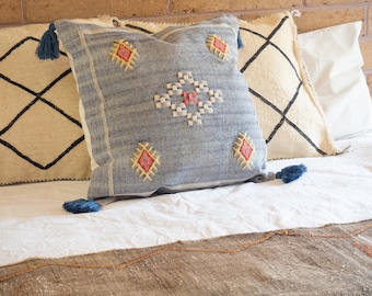 handmade silk cactus cushion, unstuffed sabra cushion, Sabra Pillow unstuffed/handwoven cactus cushion