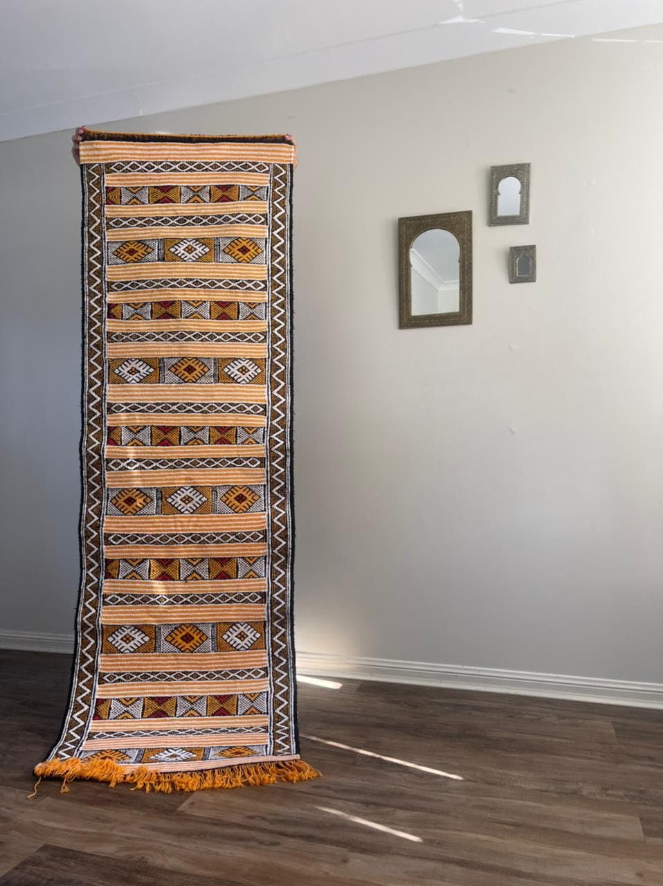 Moroccan Runner Rug Tribal Rug Berber Flatwoven Rug Handmade Kilim Carpet