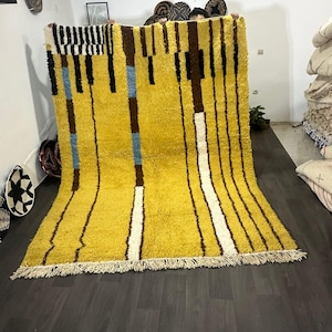 Moroccan Yellow Rug,Moroccan Rug,Authentic Moroccan Carpet,Moroccan Rug,Handmade Carpet,Moroccan rugs