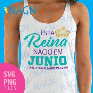 Esta Reina Nacio en Junio SVG PNG