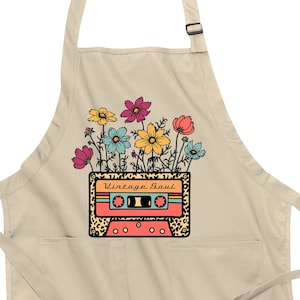 Vintage Soul Apron, Cute Apron for Women, Vintage Apron, Country Vintage Apron, Girl Friends, Retro Apron, Gift for Mom, Flower Lover Apron