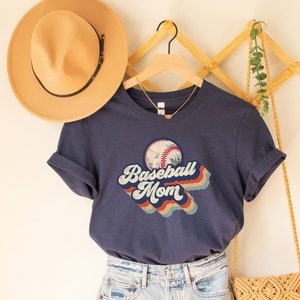 Baseball Mom Retro Shirt, Mother's Day Gift, Mom Retro Outfit, Cute Shirt for Women, Baseball Game Shirt for Baseball Mother, Baseball Lover