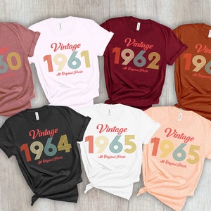 Vintage 1960s T-Shirt, 60th Birthday Gift Idea Tee Shirts, 1960s Shirt, All Original Parts, Birthday Gift, Birthday Gift for 1960s, Gifts