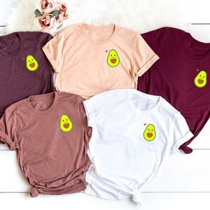 Pocket Avocado Shirt, Cute Avocado Shirt, Valentines Day Shirt, Cute Gift for her, Valentine Gift, Avocado Pocket Shirt for Avocado Lover