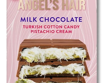 PatisLove Angel's Hair Chocolate Bar: Pistachio Cream Turkish Cotton Candy