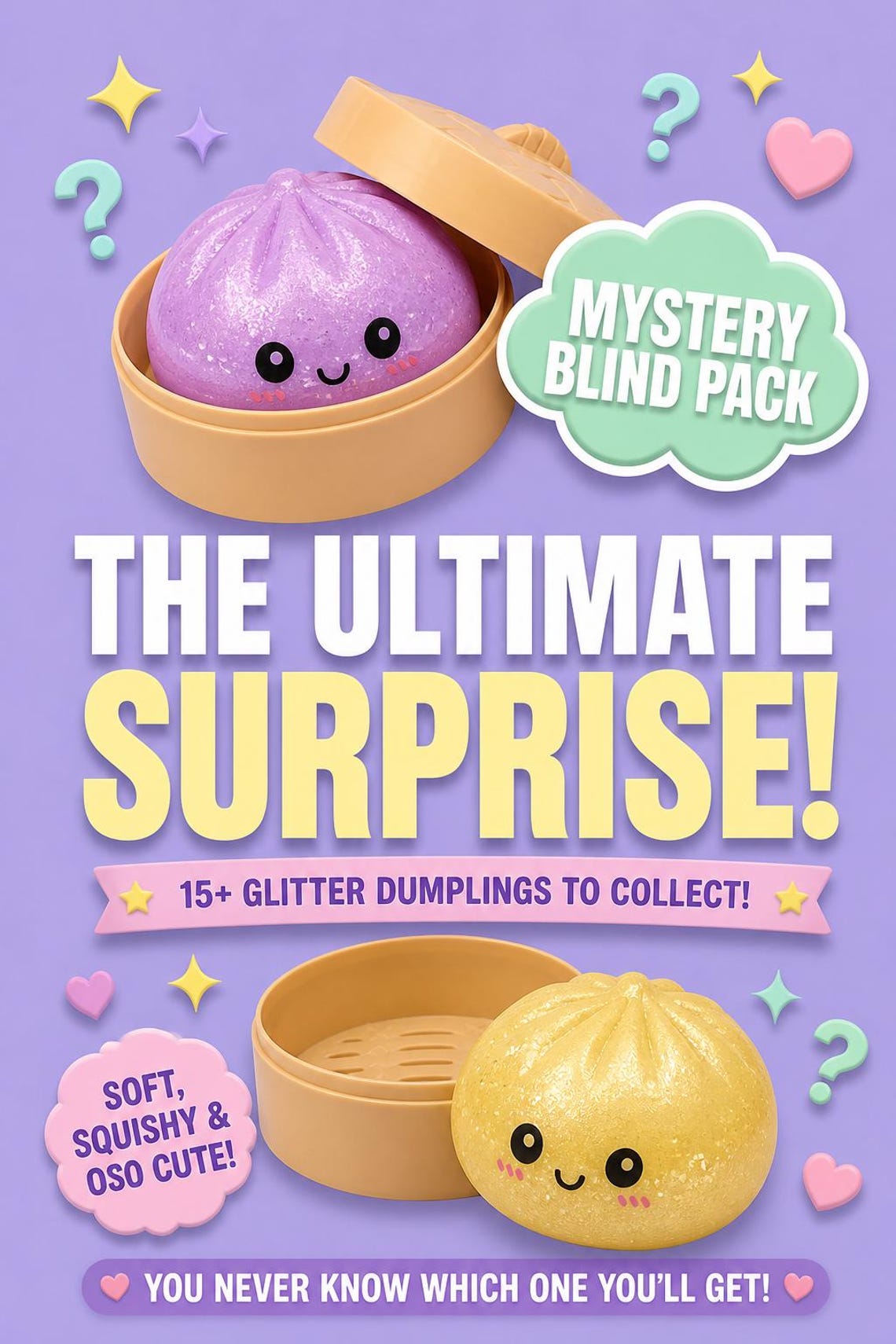 Curated Dumpling Squishy Mystery Blind Pack – Cute Kawaii Slow Rising ...
