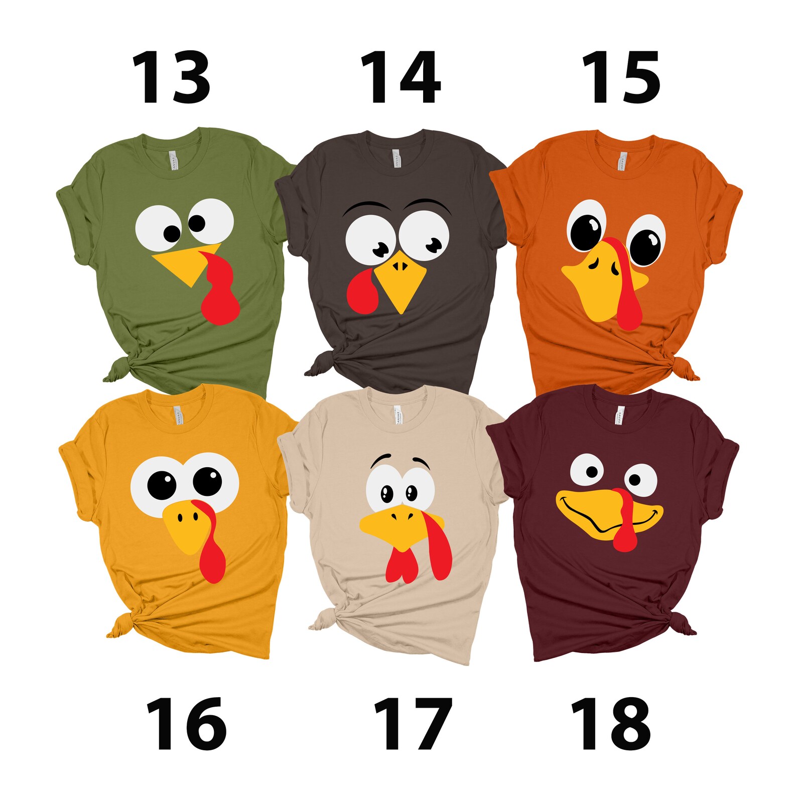Thanksgiving Turkey Face Shirts Funny Thanksgiving Shirts Etsy