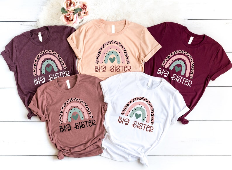 Rainbow Big Sister Shirt, Big Sister Shirt, Big Sis Shirt, Shirt for Sister, Mother's Day, Mother's Day gift, Birthday Gift, Sister Shirts 