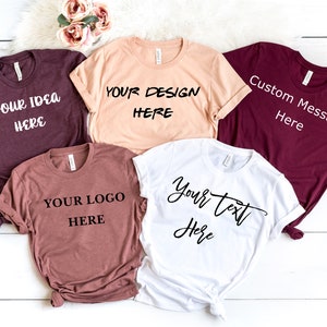 Personalized T-Shirt, Add Your Own Text, Your Photos, Custom T-shirt, Your Artwork, Your Logo, Custom Text on Shirt, Custom Family, T-Shirt