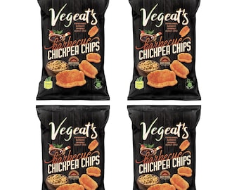 Chickpea Chips 4-8-12 Packs Barbecue Gluten Free Vegan High Protein Snack 50g