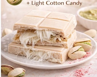 Angel's Hair White Chocolate Bar: Pistachio Cream Turkish Cotton Candy, Dubai Style
