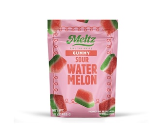 Meltz Gummy Sour Watermelon, 15oz, Soft Gummies, Swedish Style