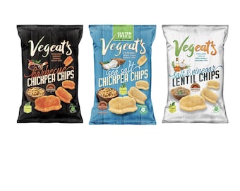 Chickpea Lentil Chips 3-6-12 Packs Variety BBQ  Sea Salt Salt and Vinegar Gluten Free