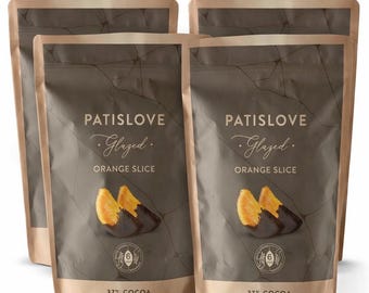 4-pack Milk Chocolate Orange Slice Half Dipped, 80g, 2.82 oz, Bulk Exotic Treats