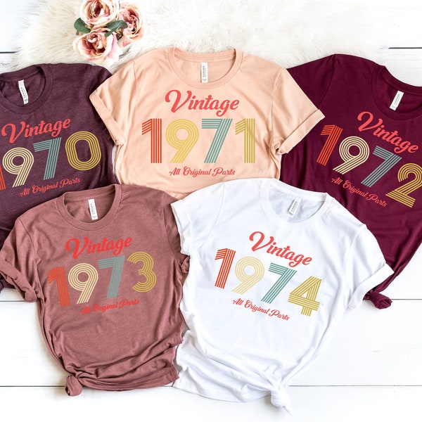 Vintage 1970s T-Shirt, 50th Birthday Gift Idea Tee Shirts, 1970s Shirt, All Original Parts, Birthday Gift, Birthday Gift for 1970s, Gifts