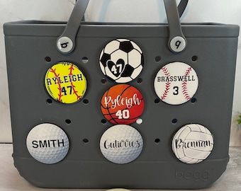Bogg Bag Tag, Bogg Bag Charm, Bogg Bag Accessory, Bogg Bag Button, Simply Southern Charm, Pool Bag Charm, Sports Charm, Sports Mom
