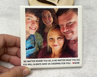 Foto-Stil Personalisierte Foto-Untersetzer, Benutzerdefinierte Foto-Untersetzer, Hochzeit, Geburtstagsgeschenk, College-Wohnheim-Dekor-Studenten-Geschenk