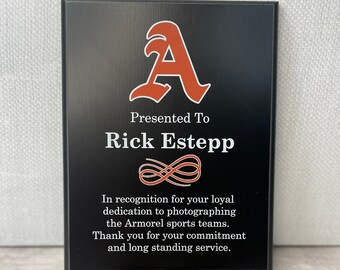 Award Plaque For Service, Employee Recognition Plaque, Years of Employment,