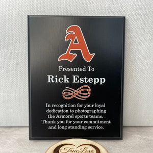 Award Plaque For Service, Employee Recognition Plaque, Years of Employment,