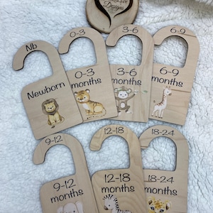 Safari Jungle Animal Baby Clothes Dividers, Wardrobe Sizing, Newborn Closet Dividers, Baby Shower Gift, Nursery Closet Dividers, Toddler