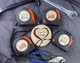 Cinta métrica personalizada; Regalo para papá, abuelo, esposo; Herramienta para papá; Regalo para el Día del Padre; Regalo de cinta métrica; Regalos personalizados para hombres