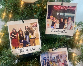 Family Photo Polaroid Ornament | Portrait Christmas Ornament | Personalized Ornament | Picture Ornament | Family Ornament  Custom Photo Gift