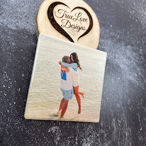 Personalized Photo Coaster Printed Ceramic Drinks Coaster | Wedding Coaster | Wedding Couple Photo Coaster | Photo Party Drink Mats