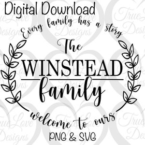 Every Family Has A Story Welcome To Ours, Cutting Board Laser Engraved File, SVG, PNG, Digital Download