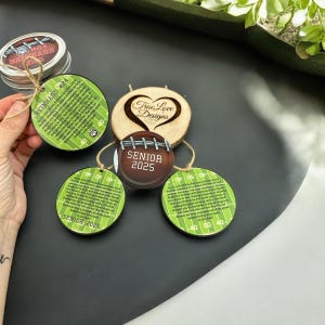 Personalized Football Senior Gift, Printed Dirt Jar Football Lid & Home Plate Tag, Senior Gift Football , Football Team Gift, Senior Night