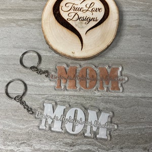 Mom Acrylic Name Keychain, Kids Name Keychain, Personalized Keychain, Mother’s Day, Christmas Gifts, Keychain for Women, Grandma