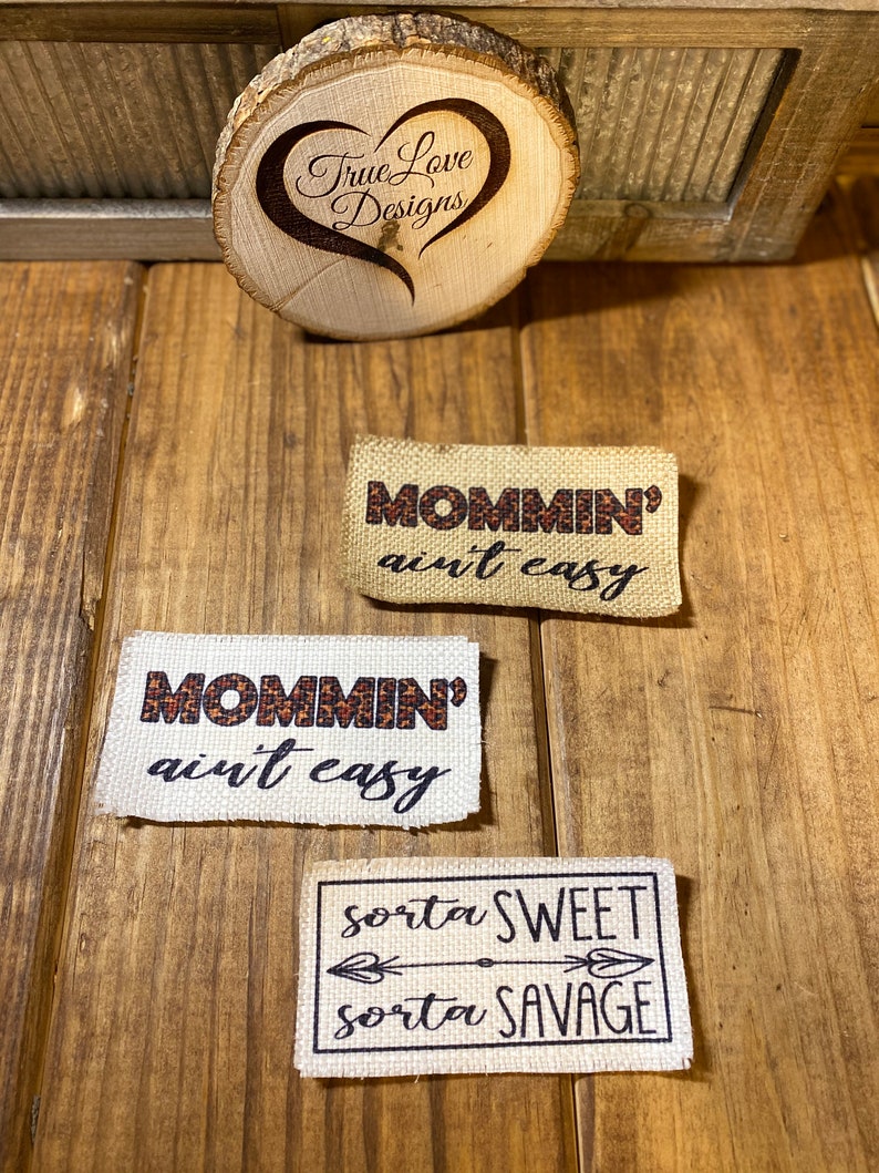 BLANK Sublimation Hat Patch with adhesive backing Burlap Hat Etsy