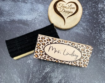 Personalized Whiteboard Chalkboard Eraser, Leopard, Back to School Teacher Gift, Teacher Appreciation, Teacher Eraser, Gift for Teacher