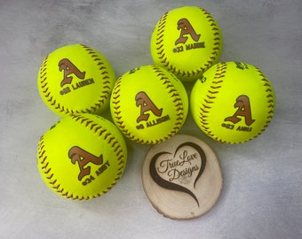 Gepersonaliseerde softbal, teamprijzen, coaches cadeau, softbal cadeau, meisjes softbal, softbal coach cadeau, teamcadeau, softbal seniorenavond