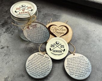 Gepersonaliseerde golf seniorencadeau, bedrukte vuilpot golfdeksel en home plate tag, seniorencadeau golf, golfteamcadeau, golf seniorenavond