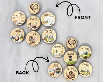 Hunting Milestone Cards, Baby Milestone Discs Marker, Wood Milestone Card, Baby Milestones, Photo Prop, Hunting Nursery Theme, Duck, Turkey