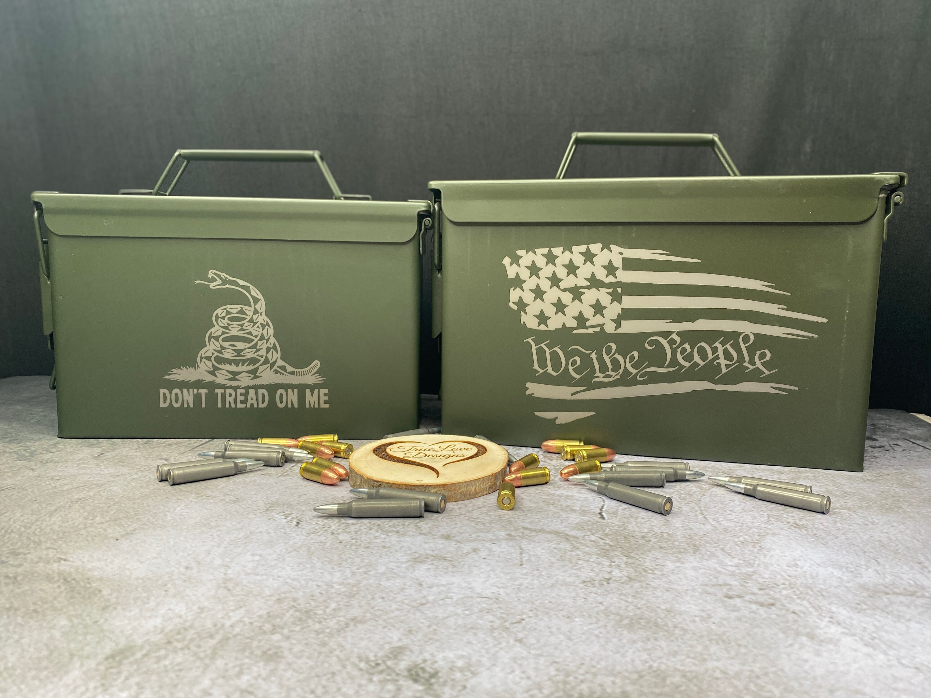 Personalized Engraved .50 Cal or .30 Cal Caliber Ammo Can Storage Box 5 Star Grandpa Gift Dad Grandfather
