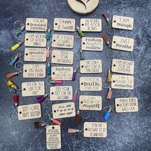 Motivational Positive Sayings Keychains, Inspirational Uplifting, Unique Message Gift, Affirmation Statement, Inspirational Message