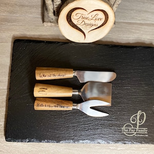 Printed Slate Cheese Board, Personalized, Wedding Gift, Housewarming, Engagement, Wedding, Anniversary, Christmas, 8&quot; x 12&quot;, Board Only