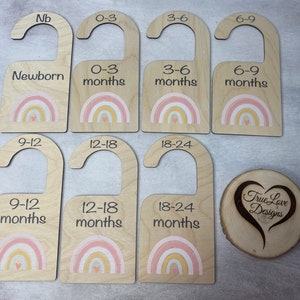 Nursery Closet Dividers Boho Rainbow Swag, Baby Clothes Dividers Baby Shower Gift ideas Size Markers Clothes Divider Nursery Closet Dividers