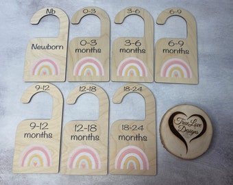 Nursery Closet Dividers Boho Rainbow Swag, Baby Clothes Dividers Baby Shower Gift ideas Size Markers Clothes Divider Nursery Closet Dividers