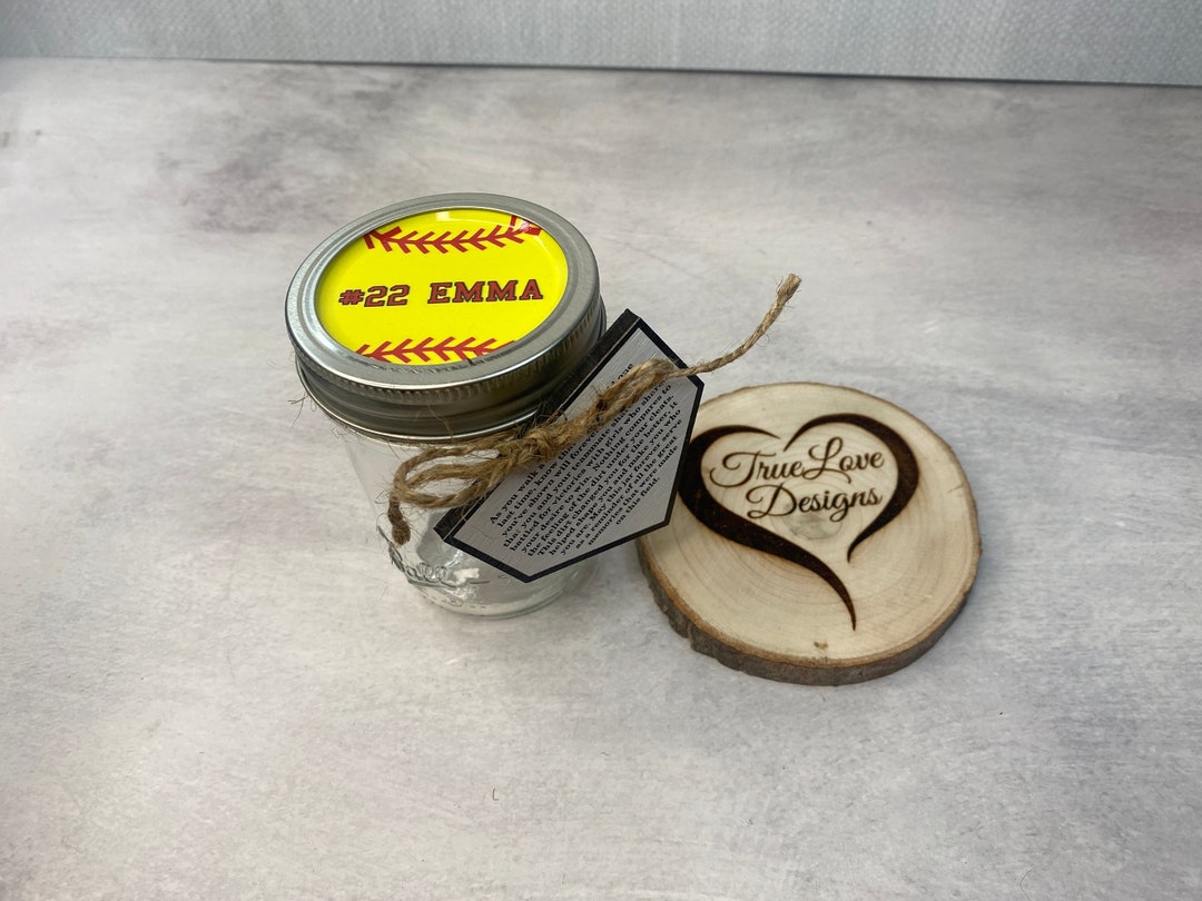 Personalized Softball Senior Gift, Printed Softball Lid & Home Plate