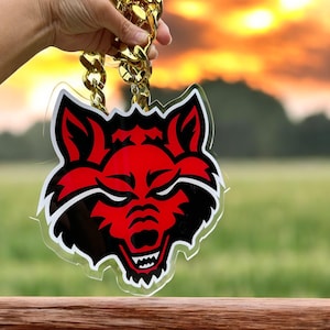 ASTATE Sports Turnover Chain Necklace, Hype Chain Sports Necklace, Team Logo Mascot, Mega Fan Chain, Oversized Medallion Pimp Chain Any Logo
