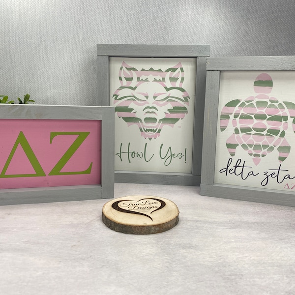 Delta Zeta Wall Art, Gift for DZ Sisters, Delta Zeta Sorority, Greek Life, Sisterhood, Bid Day Gift, Sorority Initiation Gift (licensed)