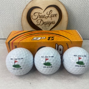 Custom Golf Balls, Golf Gift, Gift for Golfer, Father&#39;s Day Gift, Groomsman Gift, Wedding Favors, Personalized Golf Ball, Gift for Husband