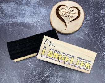 Personalized Whiteboard Chalkboard Eraser, Pencil, Back to School Teacher Gift, Teacher Appreciation, Teacher Eraser, Gift for Teacher
