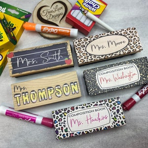 Teacher Eraser- White Board Eraser- Chalkboard Eraser- Teacher Supplies & Gift- Personalized- Professionally Printed- Teacher Appreciation