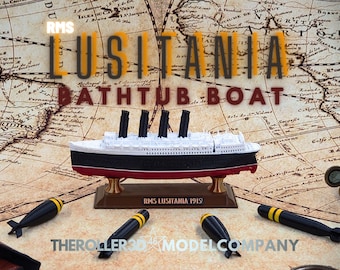 RMS Lusitania Bathtub Boat – 3D Printed Ocean Liner