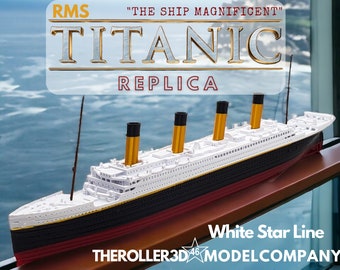 RMS TITANIC w/Iceberg Model by TheRoller3d, Historically Accurate, Highly Detailed 1Ft in Length
